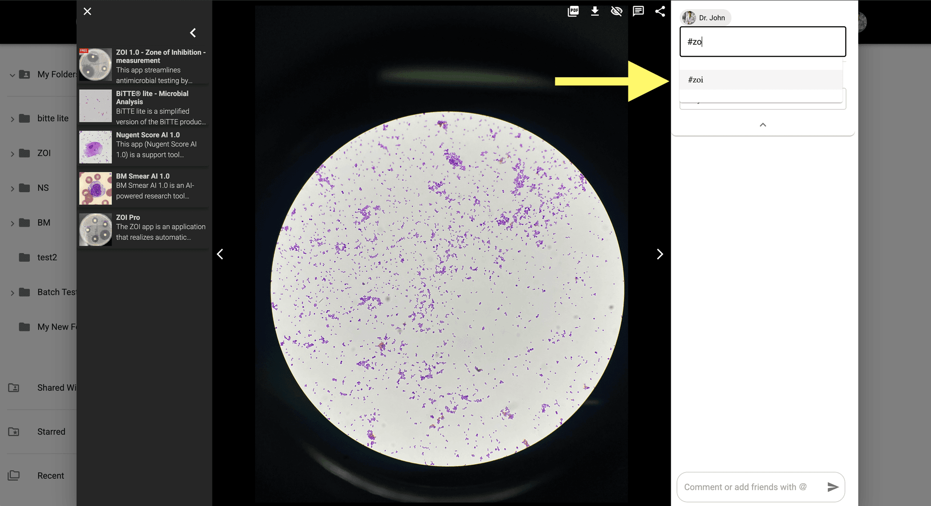 Step 4 image about Thay đổi thông tin hình ảnh tutorial Step 4: Để thêm thẻ vào mô tả hình ảnh, gõ '#' theo sau là tên thẻ. Nếu thẻ đã tồn tại, nó sẽ được gợi ý. Nếu không, bạn có thể tạo một thẻ mới.