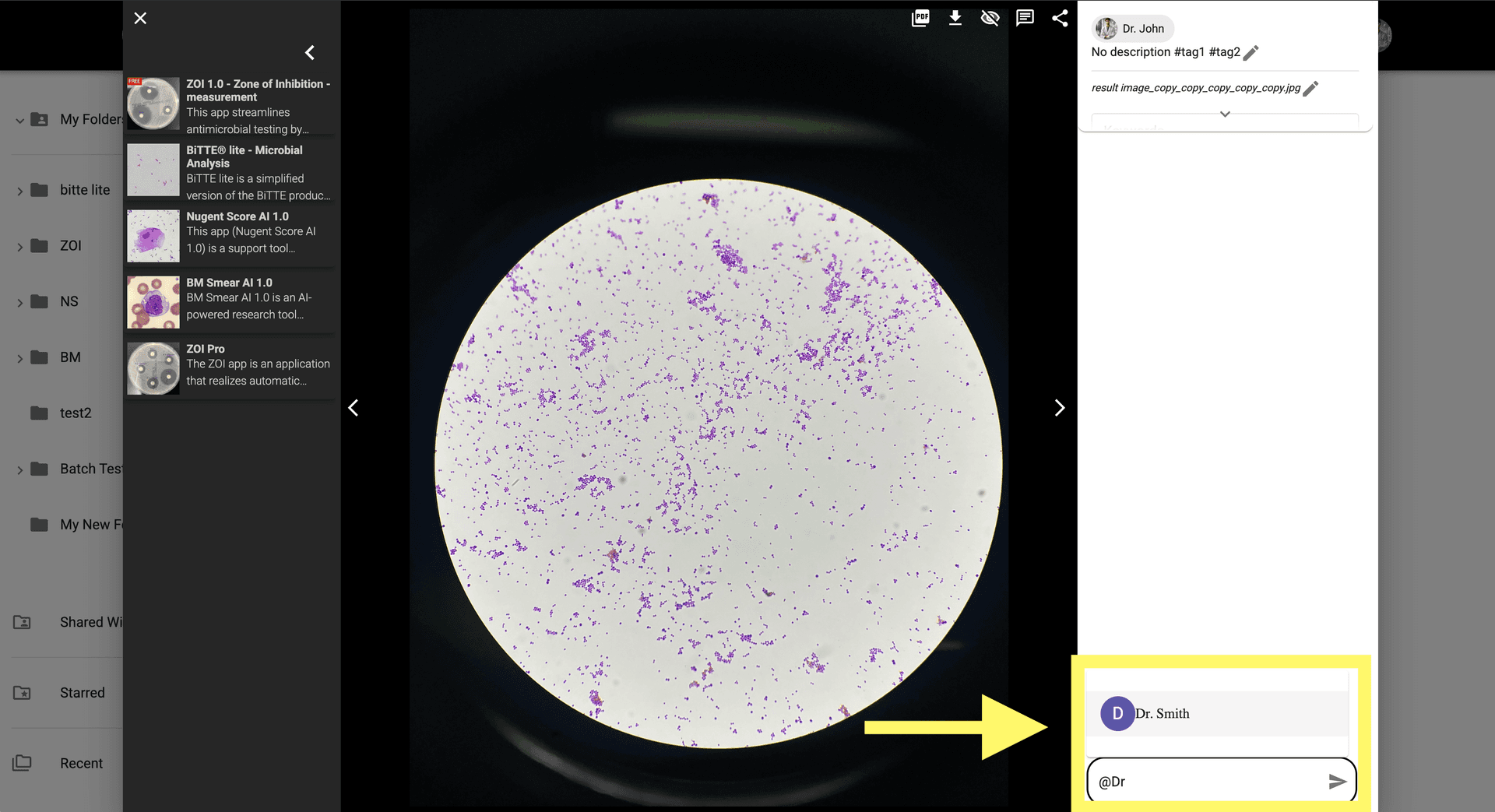 Step 4 image about 同僚とコミュニケーションを取る tutorial Step 4: コメントの入力が完了したら、送信ボタンをクリックして送信します。
