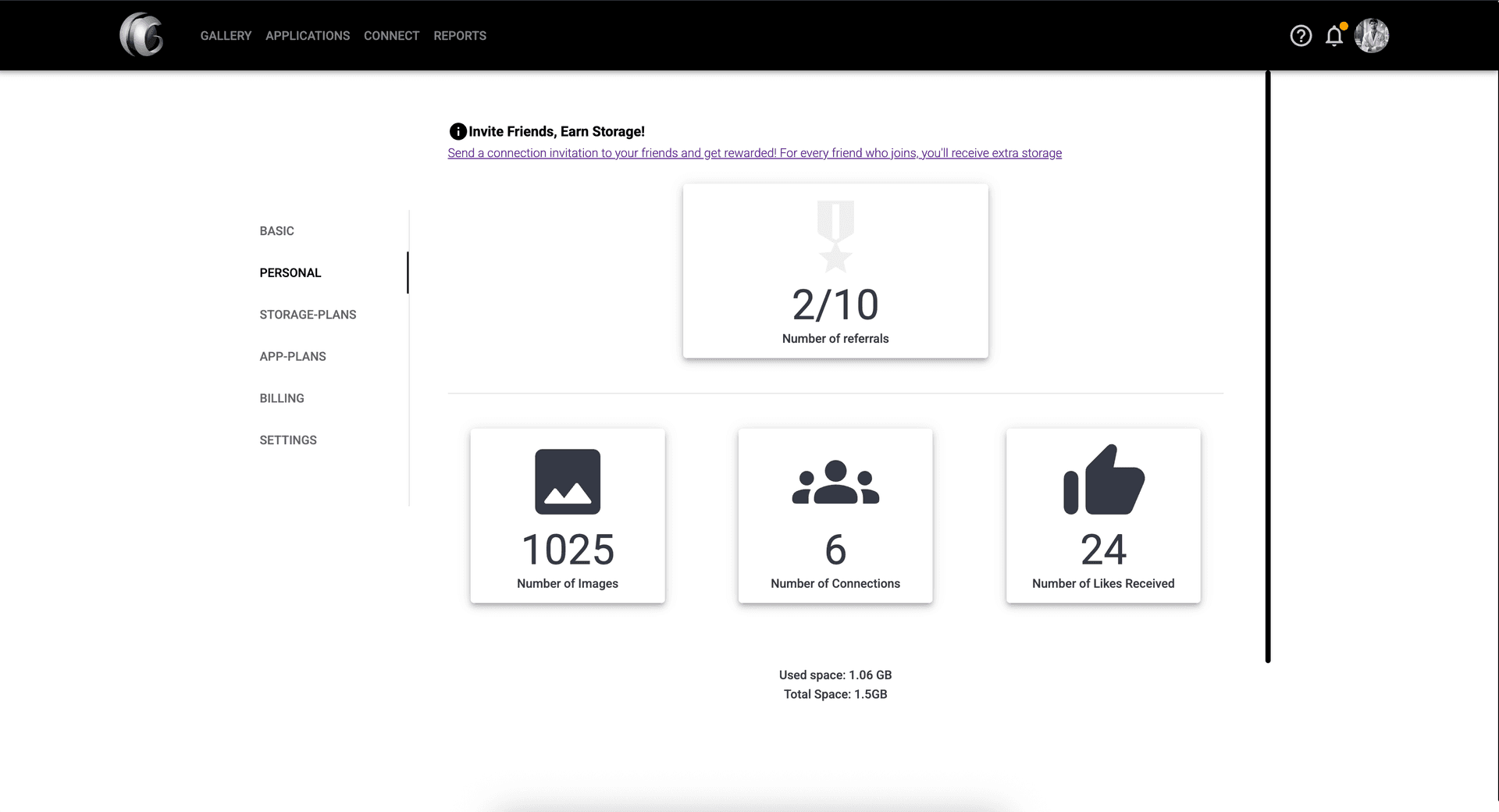 Step 2 image about Quản lý Hồ sơ và Cài đặt của bạn tutorial Step 2: Từ đây, bạn có thể truy cập và chỉnh sửa các chi tiết như tên, email và gói lưu trữ.